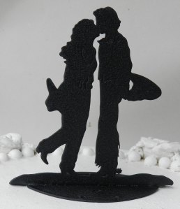Cowboy cowgirl wedding topper