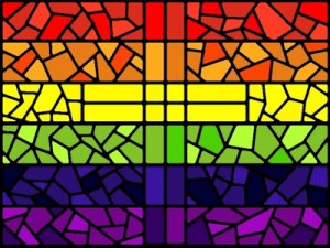 rainbow cross window