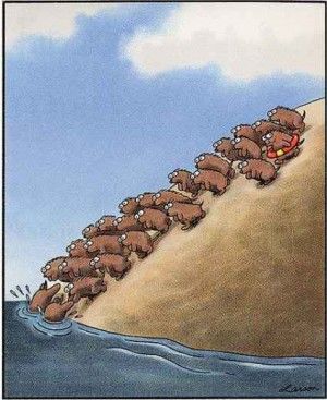 Far Side lemmings